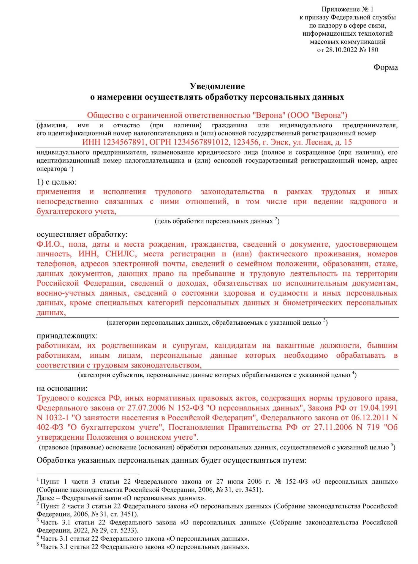 Уведомление об обработке персональных данных — основная информация и подача в Роскомнадзор в 2025 году