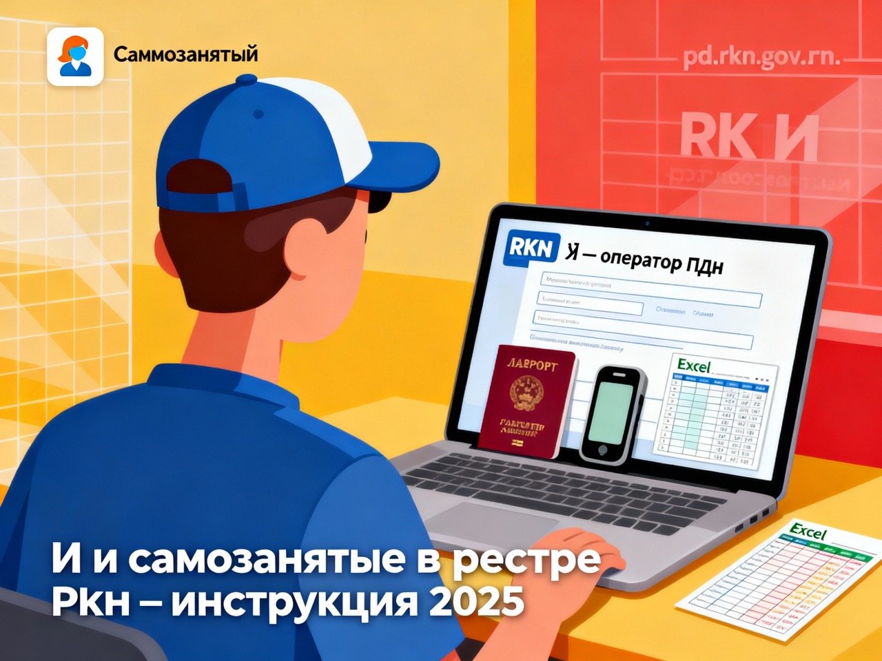 Уведомление в РКН для ИП и самозанятых 2025: инструкция, шаблон, сроки — подайте как оператор ПДн за 10 минут
