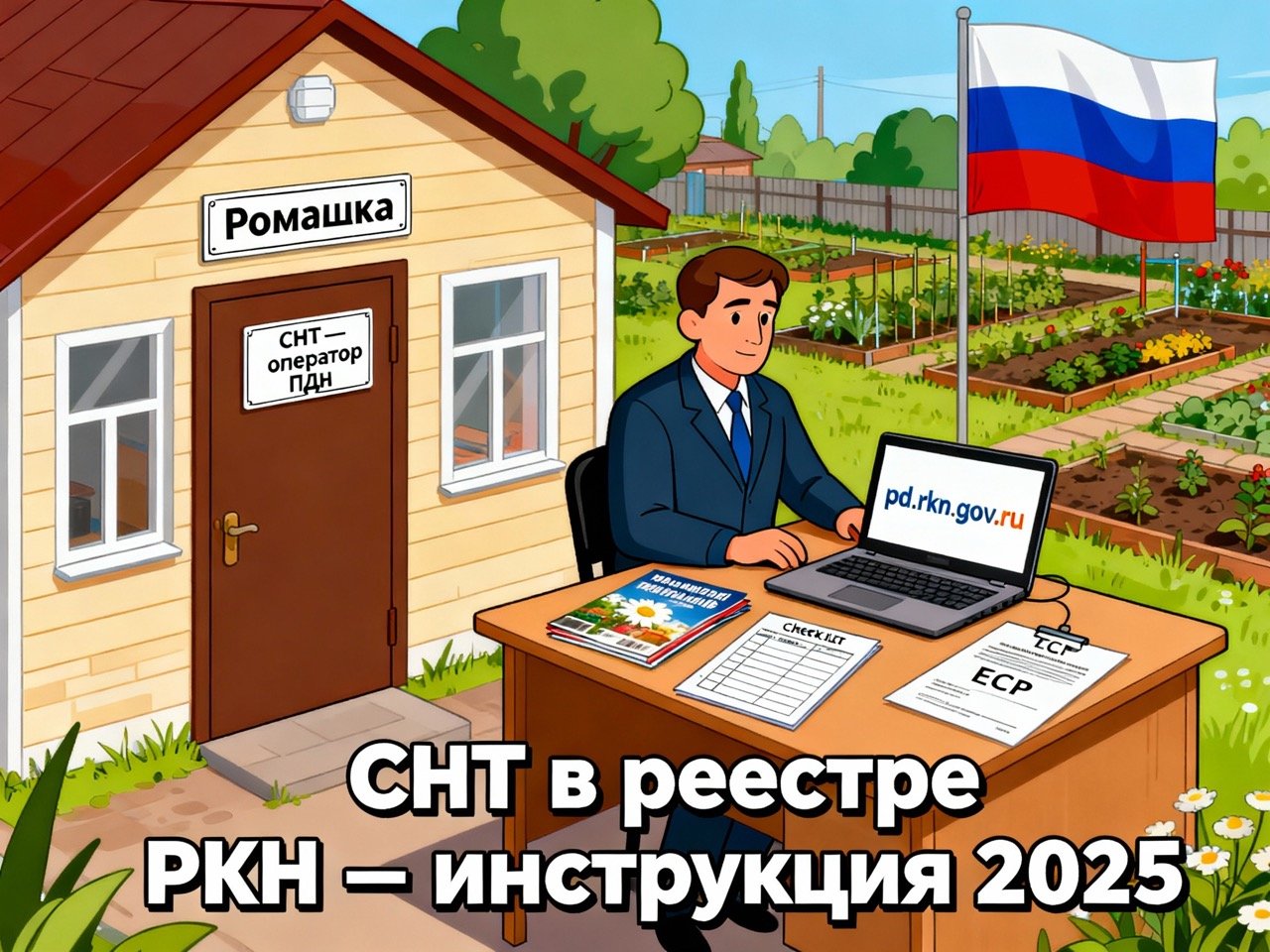 Инструкция по регистрации СНТ в реестре ПДн РКН 2025: чек-лист, шаблон, примеры — подайте за 15 минут